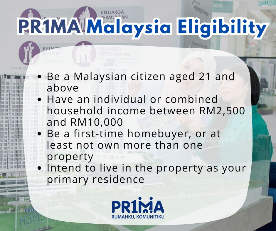 Eligibility to apply for a PR1MA home